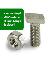 Edelstahl Profilschrauben H 14-16 (15 Stück) MacGreen®
